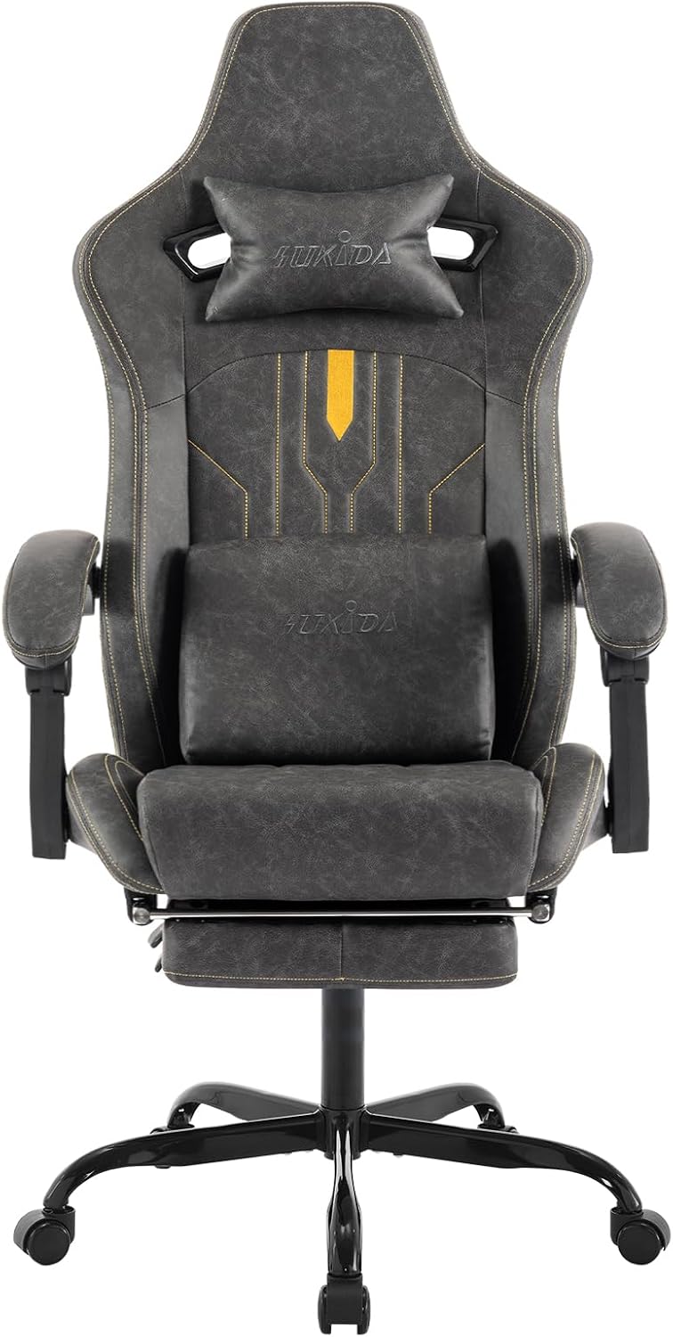 Office Chair Cushion - Gaming Chair with Footrest Ergonomic Computer