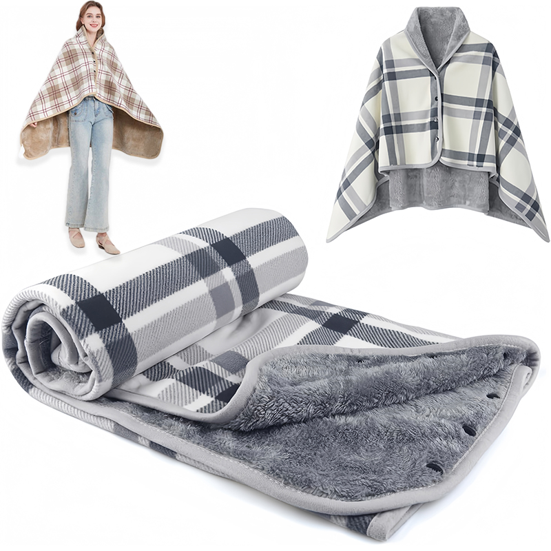 Office Stool - Wearable Blanket, Comfy Warm Wrap Shawl