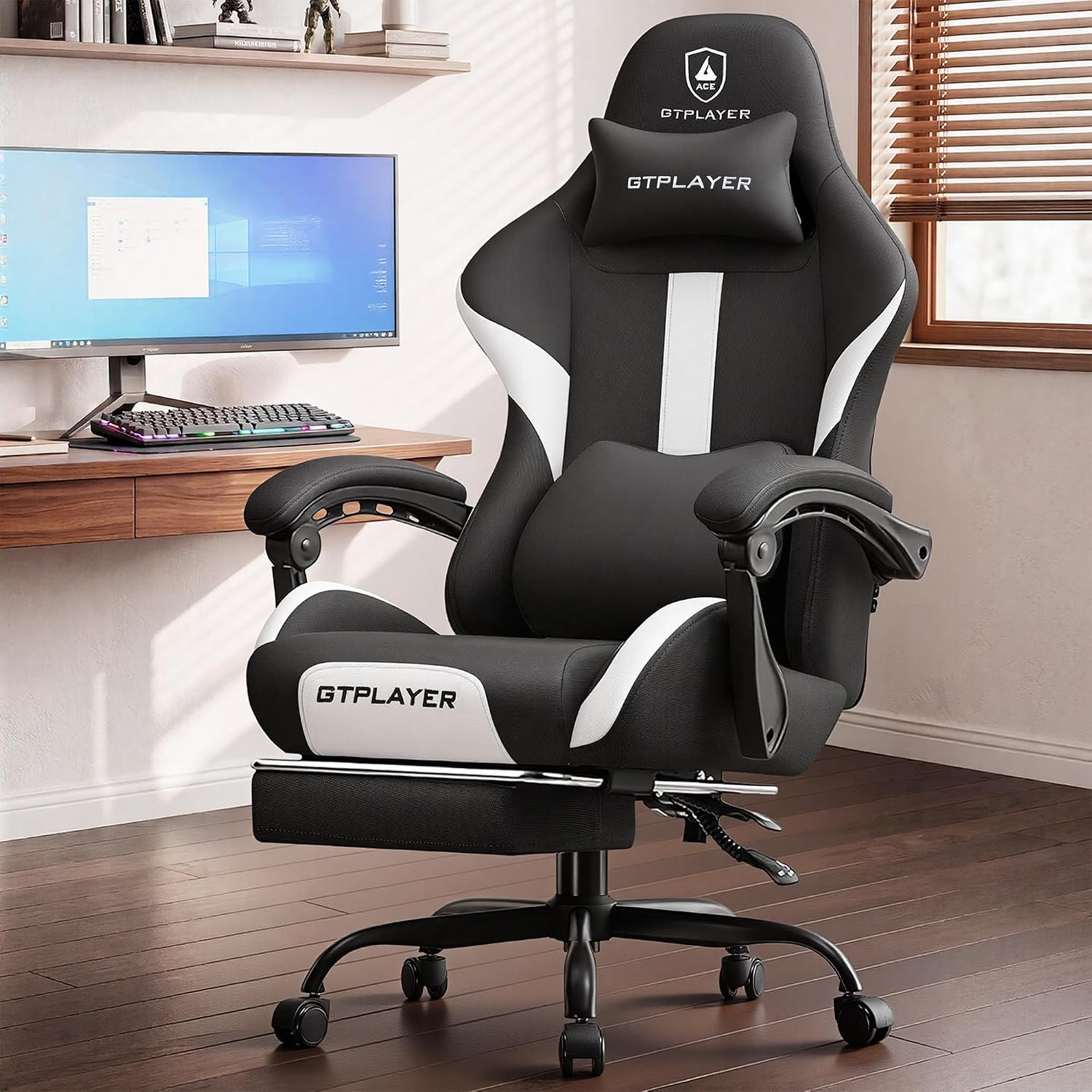 Office Chair Cushion - LUCKRACER Big and Tall Gaming Chair,