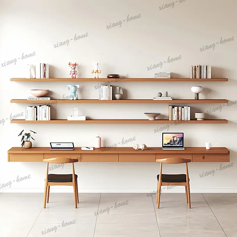 YJ Modern Solid Wood Wall-moun - Bookshelf ulasan dan harga