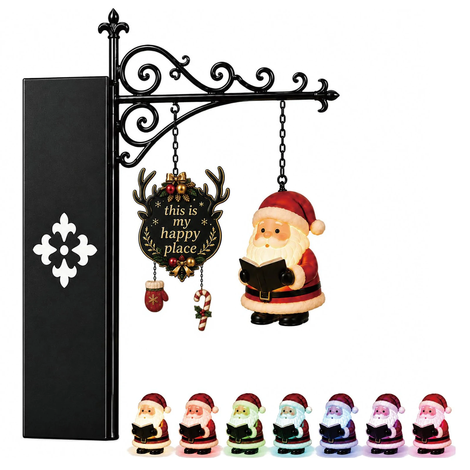 LED Bookshelf Santa Claus Chri - Bookshelf ulasan dan harga