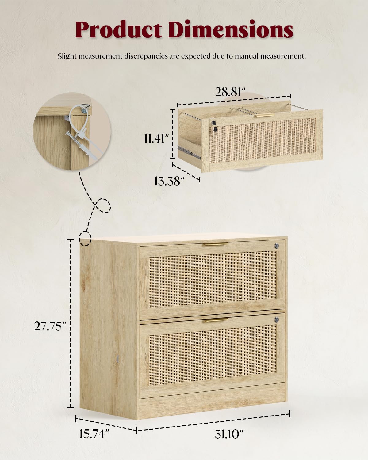 2 Drawer File Cabinet with Loc - Printer Stand ulasan dan harga