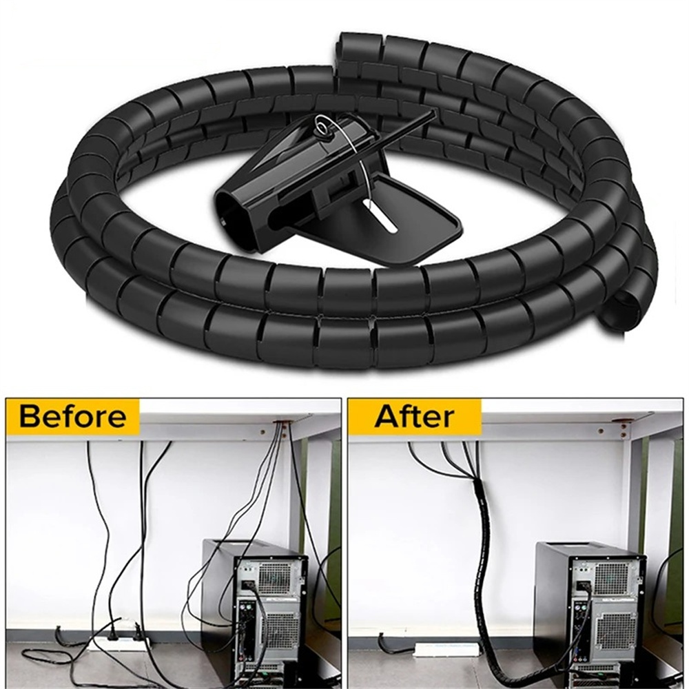 2m 10/16mm Cable Cover Protect - Desk Organizer ulasan dan harga