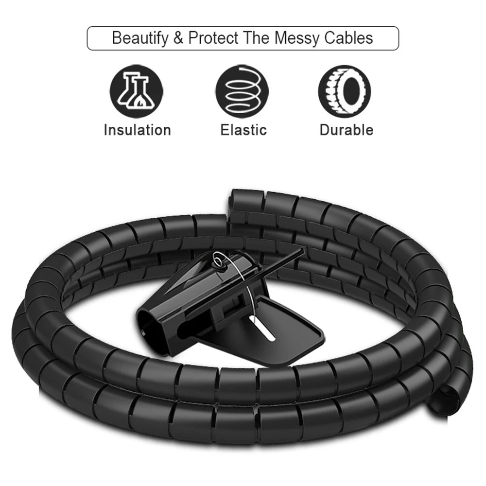 2m 10/16mm Cable Cover Protect - Desk Organizer ulasan dan harga