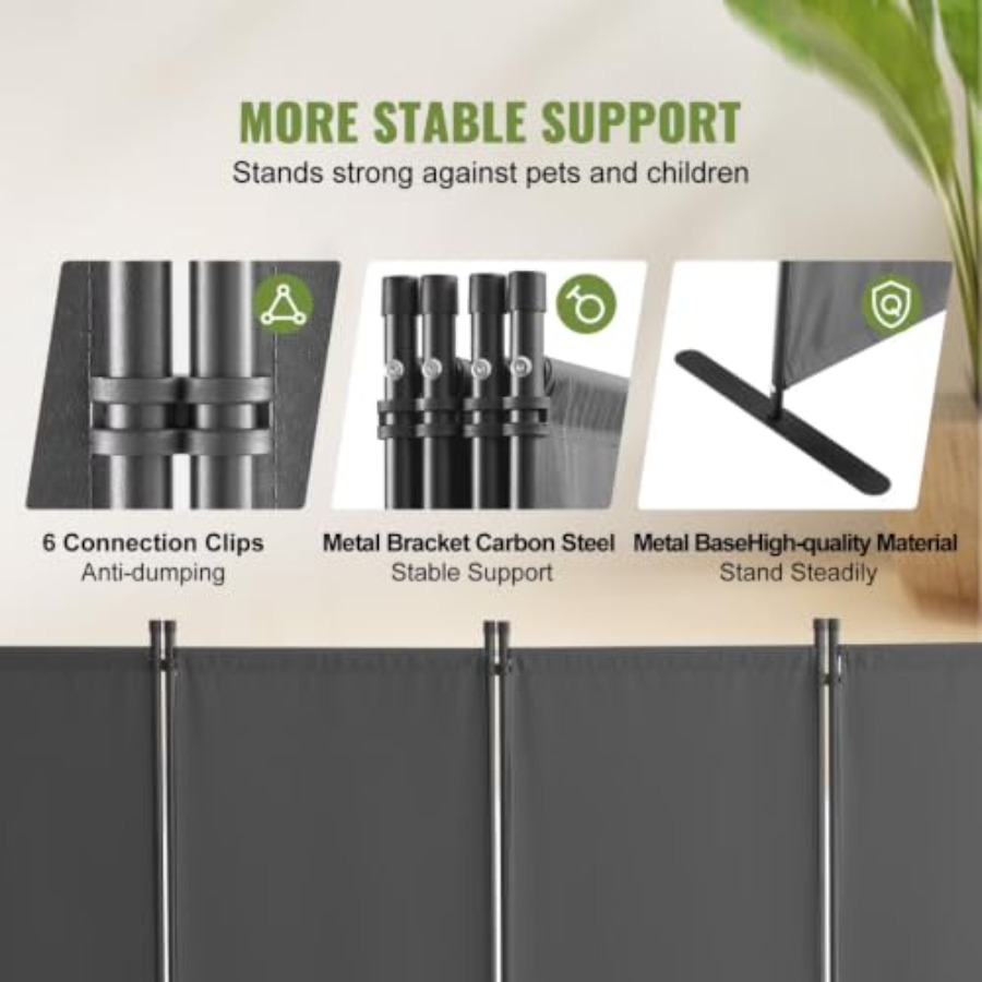4-Panel Cloth Room Divider Fol - Partition Screen Divider ulasan dan harga