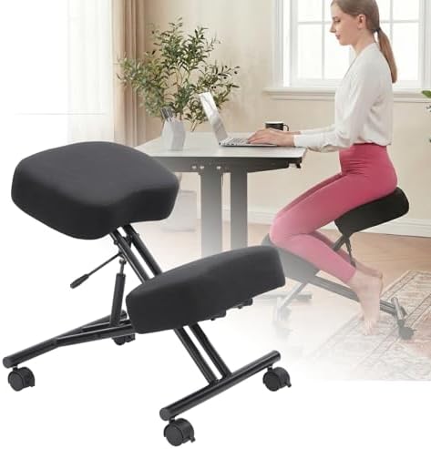Kneeling Chair Linen Ergonomic - Office Chair ulasan dan harga