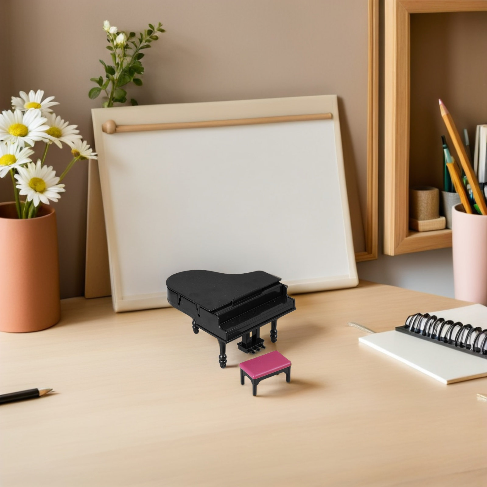 Mini Upright Piano Set for Dol - Office Stool ulasan dan harga